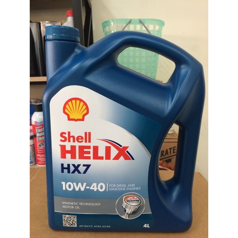單買區-【殼牌】SHELL HELIX HX7、10W40、合成機油、4L/罐【歐洲進口】