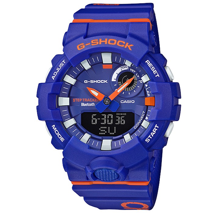 【柒號本舖】CASIO卡西歐G-SHOCK 鬧鈴電子錶-紫 / GBA-800DG-2A (台灣公司貨)