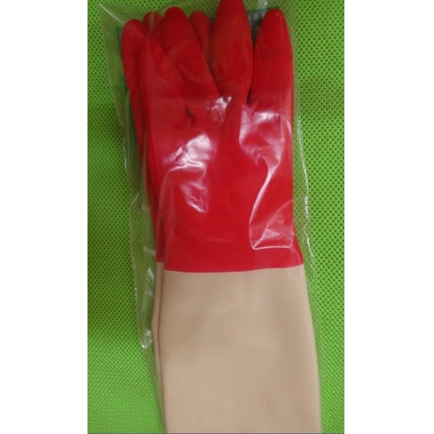 康乃馨雙色手套 家庭用手套  天然乳膠
