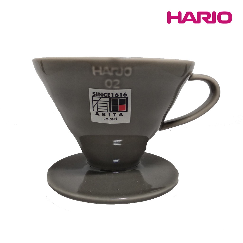 日本 HARIO V60有田燒02磁石濾杯 石墨灰(VDC-02GR)