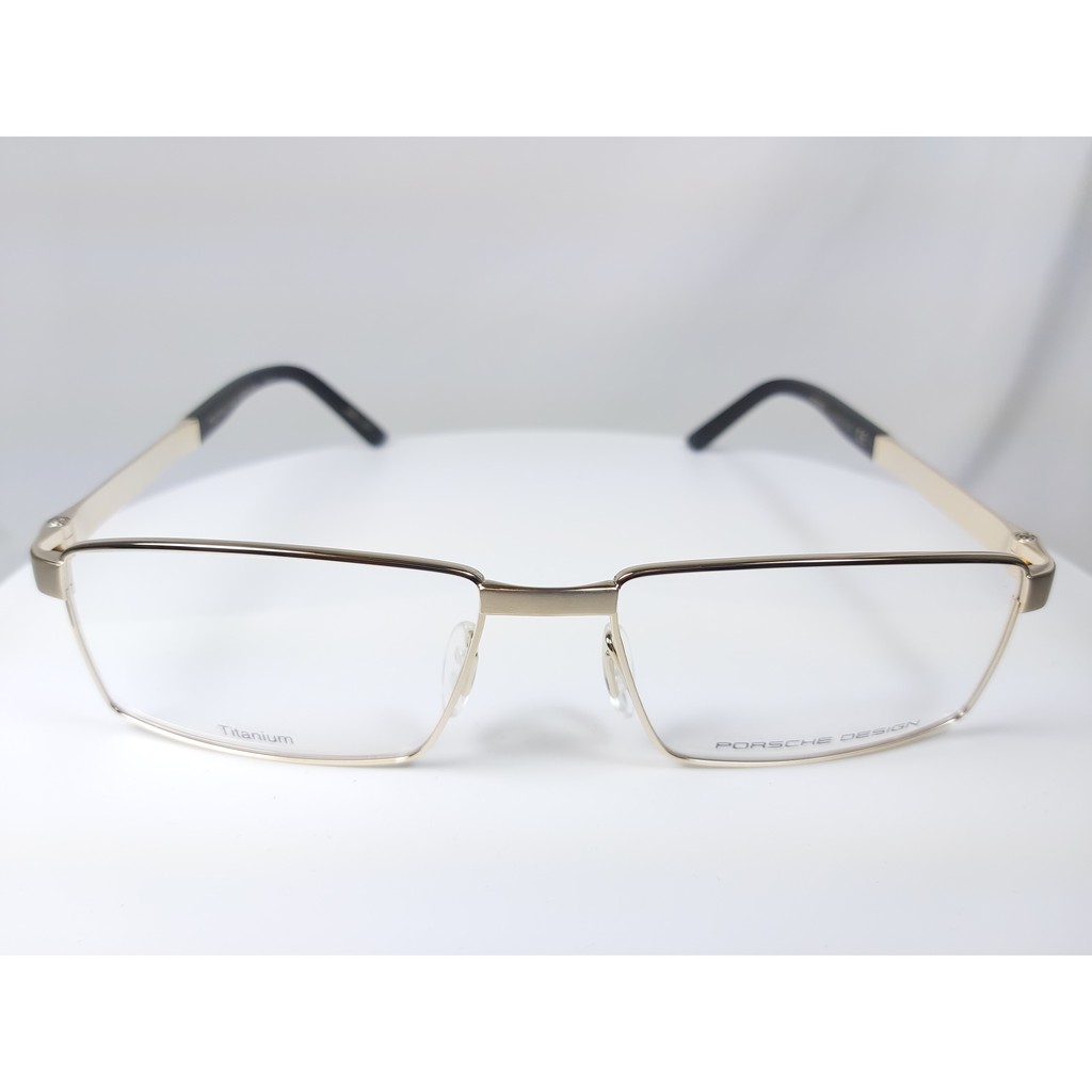 『逢甲眼鏡』PORSCHE DESIGN鏡框 全新正品 質感金鏡架 細方框 純鈦材質 極輕舒適【P8115 A】