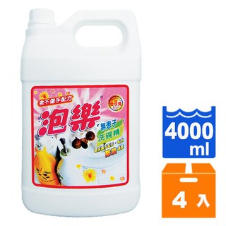 泡樂 無患子 洗碗精 4000ml (4入)/箱【康鄰超市】