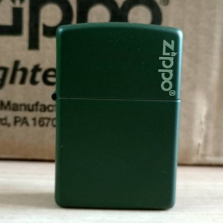 【現貨附發票】美國 Zippo 打火機 正品 LOGO 軍綠亞光烤漆 (型號221ZL)