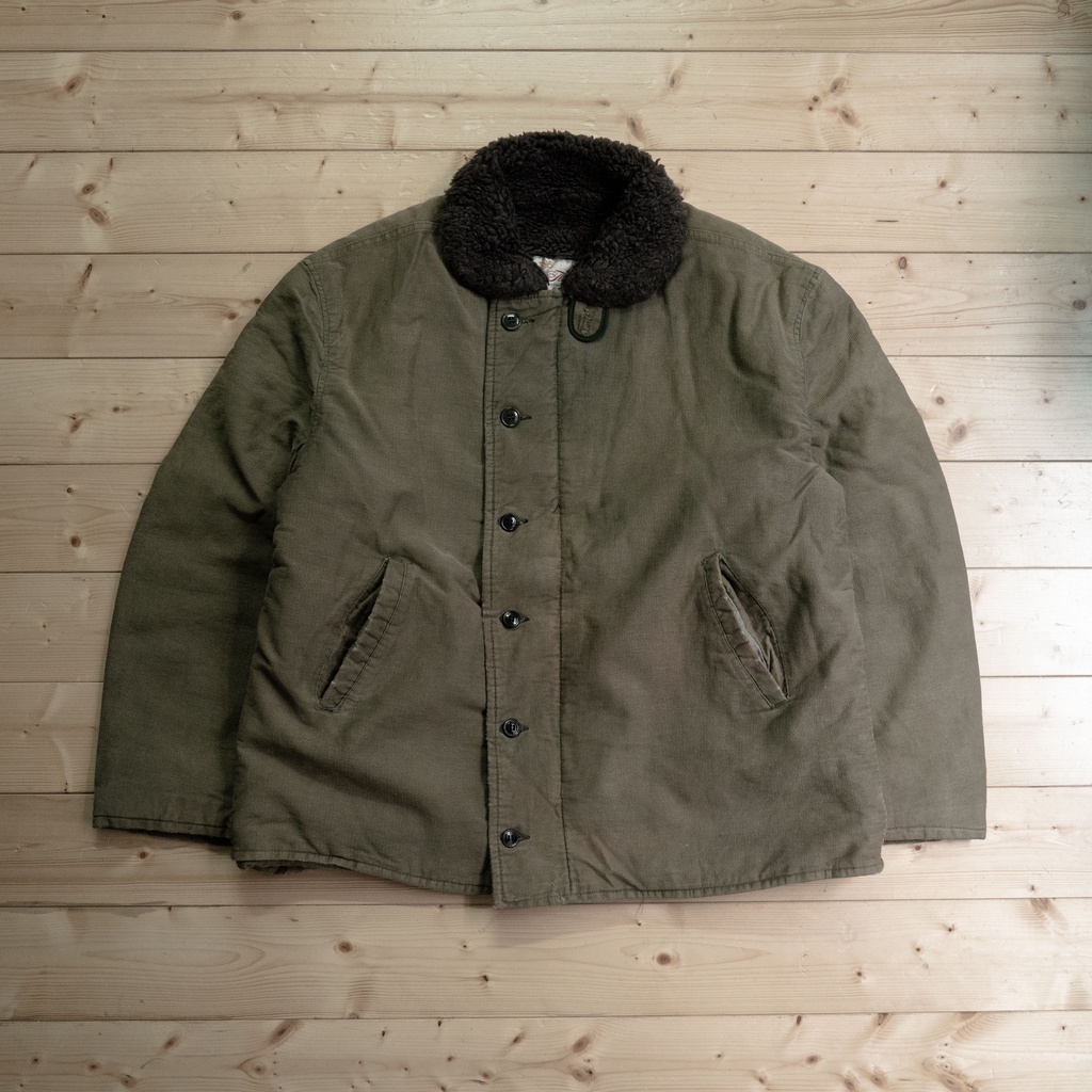 《白木11》🇺🇸 80s Golden Fleece N1 deck jacket 美國製 軍綠 刷毛 毛領 甲板 外套