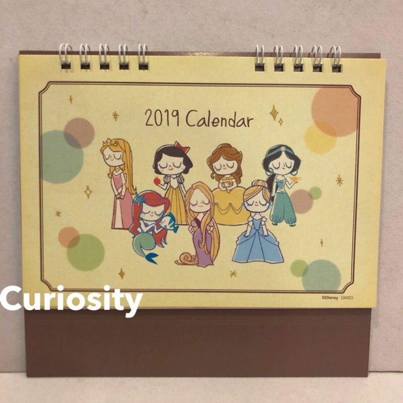 【Curiosity】日本製DISNEY迪士尼2019年 Q版公主系列三角桌曆 $150↘$99 日本假期