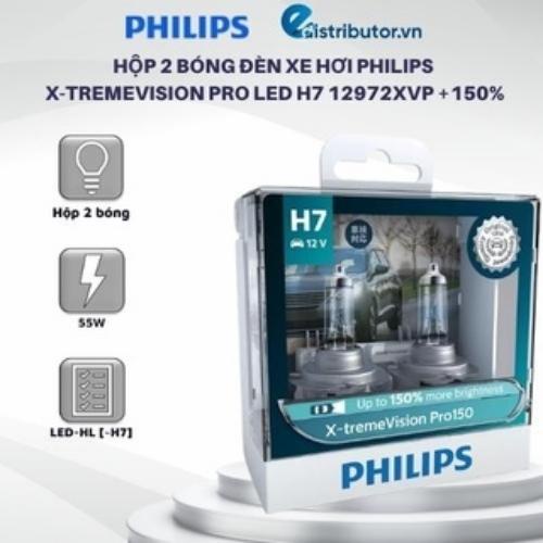 Box 2 飛利浦 X-TREMEVISION Pro LED H7 12972XVP +150% 正品