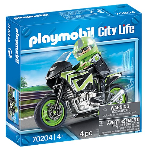 [TC玩具] PLAYMOBIL 摩比人  70204 摩托車與車手 原價399 特價