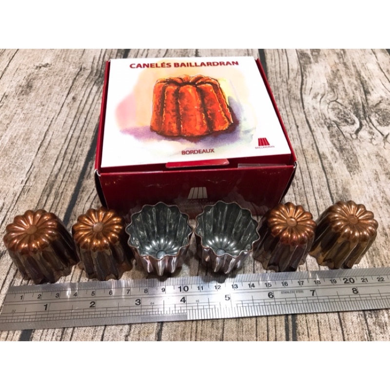 迷你可麗露銅模*6模 （3.5*3.5公分）(二手）