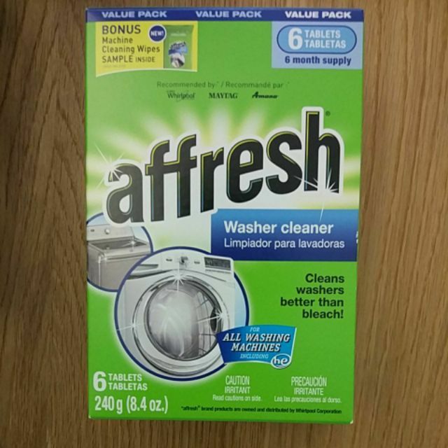 【現貨】Whirlpool Affresh Washer cleaner 洗衣機清潔錠 一盒6錠裝(新一批贈清潔紙)