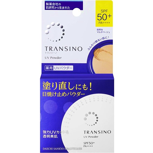 【日本直送】TRANSINO藥用美白UV粉N 12g/防曬粉/SPF50/自然膚色/防水/暗沉護理成分（维他命 C）
