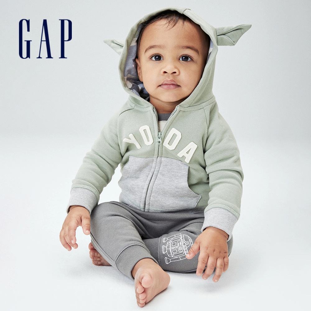 Gap 嬰兒裝 Gap x Star Wars星際大戰聯名 連帽外套-淺綠色(739090)