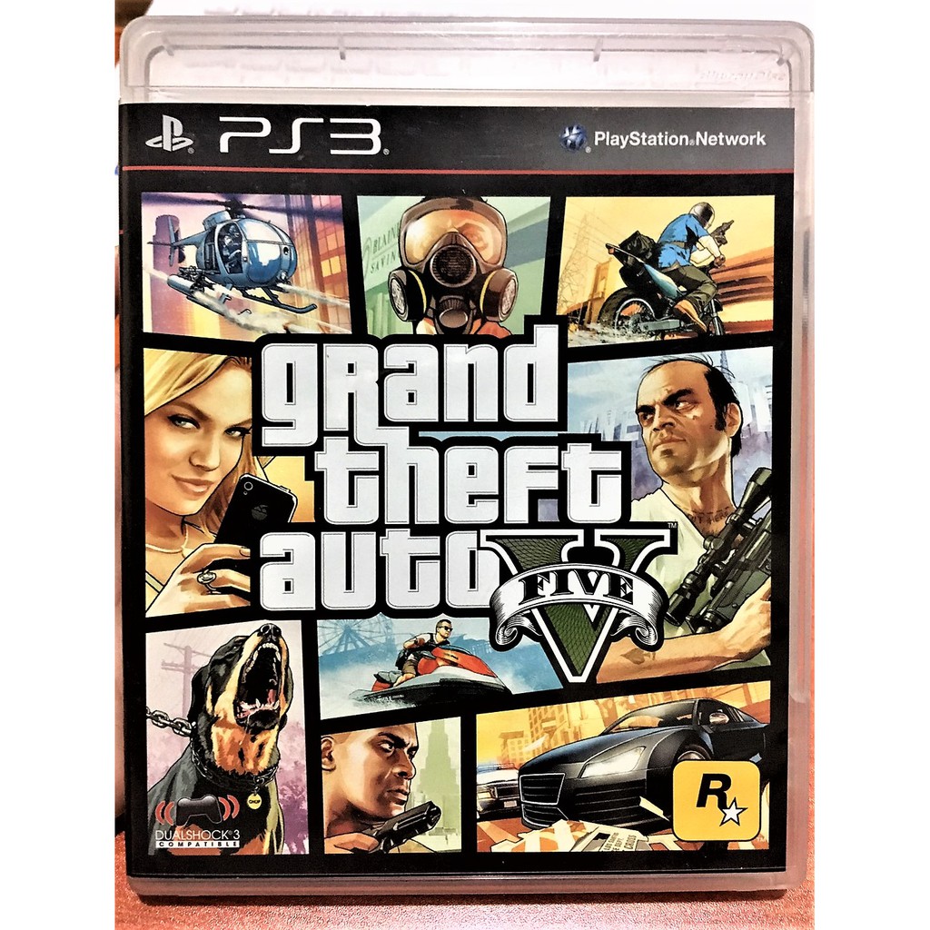 歡樂本舖 PS3遊戲 PS3 俠盜獵車手 5 GTA 5 中文版 有附大地圖、說明書 GTA V