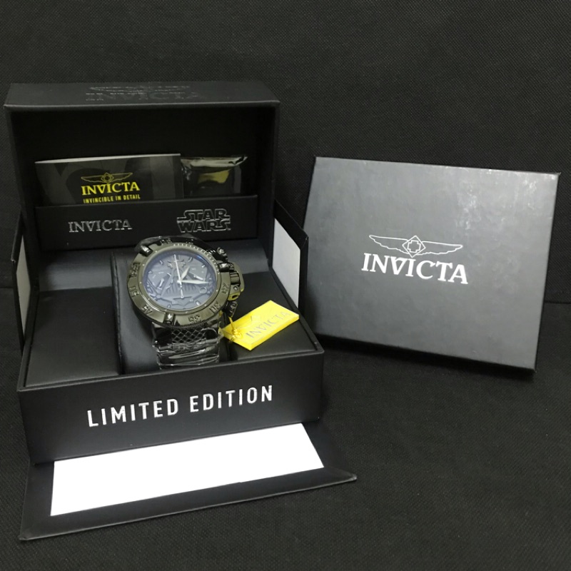 英威塔 Invicta Star Wars Darth Vader聯名款/防水500米/矽膠錶帶手錶