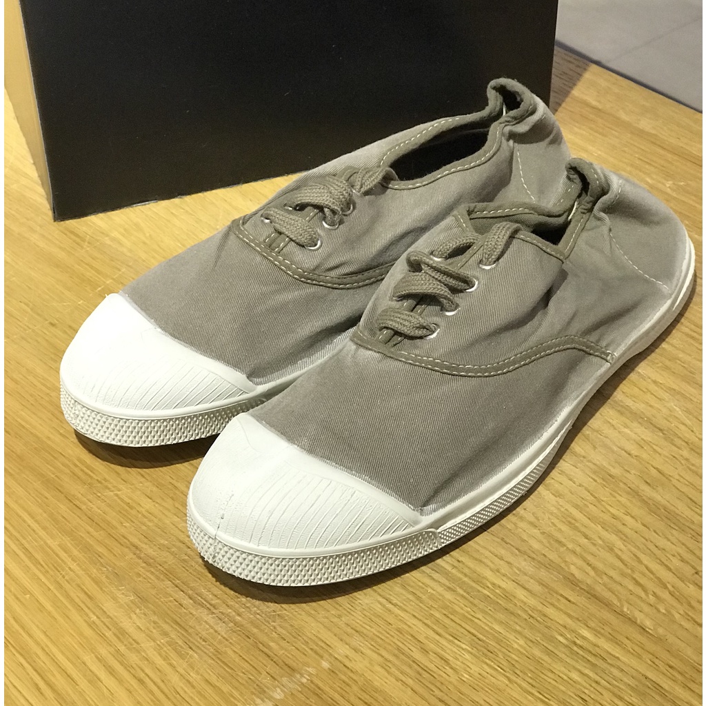 [ LIZcolor ] (男款)全新法國Bensimon帆布鞋全面五折/-Tennis系列/水洗布款/卡其色