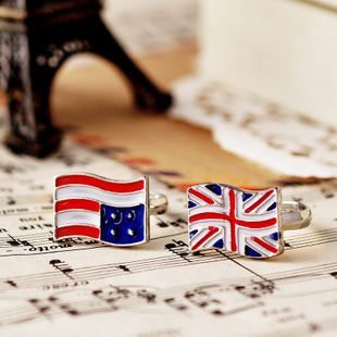 [愛麗絲飾品]【1073】歐美飾品 流行時尚 英國米字戒指 星條國旗戒指銀色活動指環