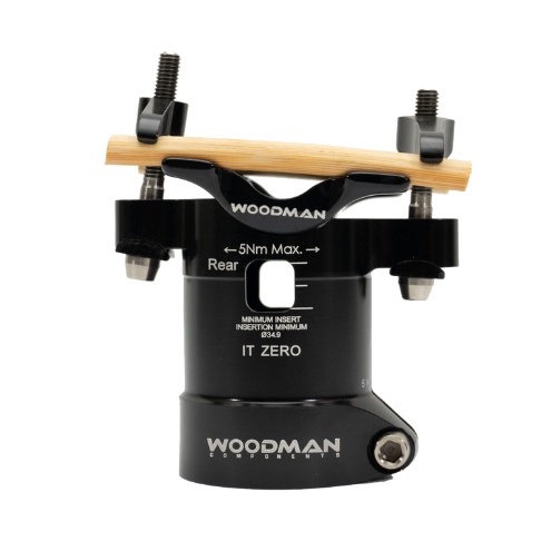 WOODMAN ISP車架用 輕量 水平座管頭 34.9mm 黑
