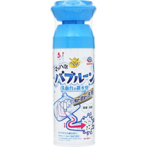 日本EARTH製藥泡沫排水管清潔劑(清爽皂香)200ml