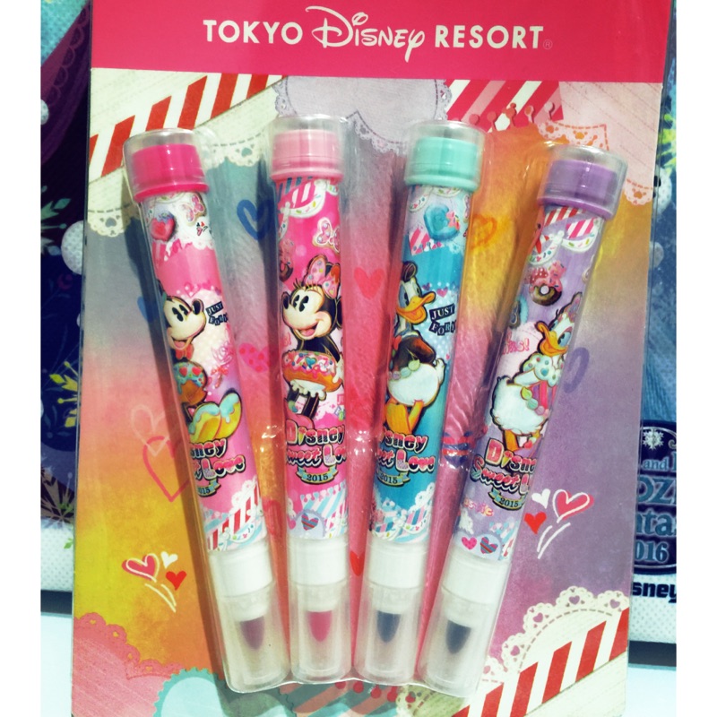 東京迪士尼限定 米奇米妮印章彩色筆組共四色