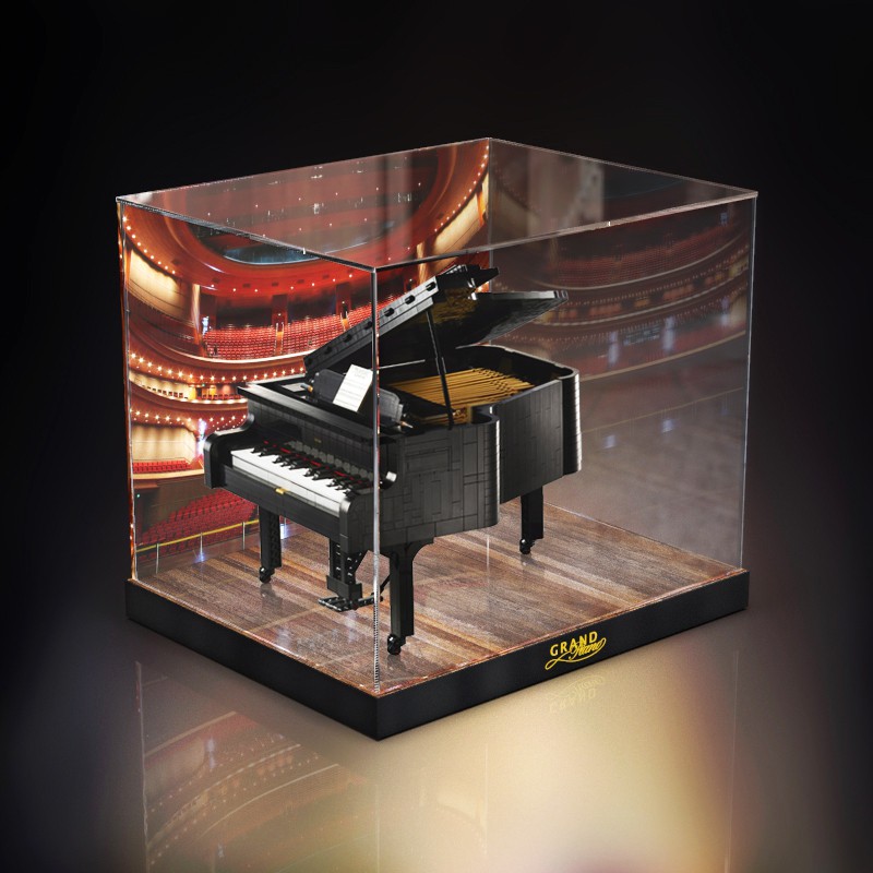 ♣防塵展示盒♣熱賣 21323鋼琴亞克力 展示盒 適用樂高積木模型收納防塵手辦玩具透明罩