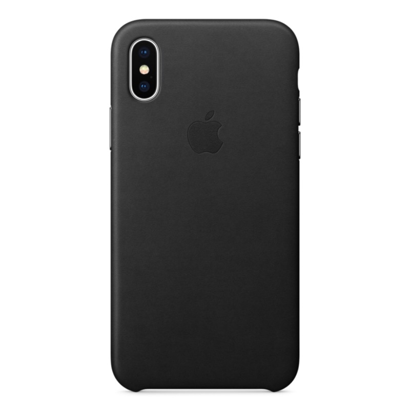 [原廠公司貨] iPhone X 皮質保護殼 - 黑