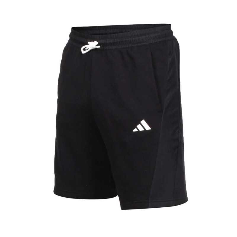 [Adidas] 男款運動休閒短褲 棉 黑FI7466《曼哈頓運動休閒館》