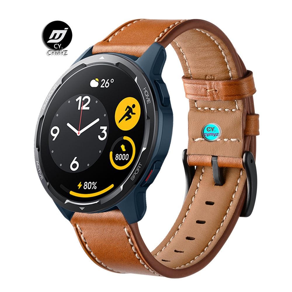 Xiaomi Watch S1 Active 錶帶 皮革錶帶 小米 Watch S1 Active 錶帶 智能手錶配件