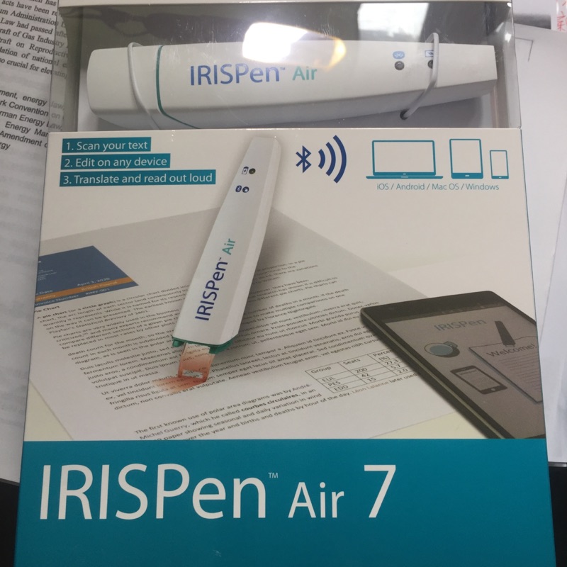 IRISPen Air 7 藍芽掃瞄筆（9.9成新）翻譯筆