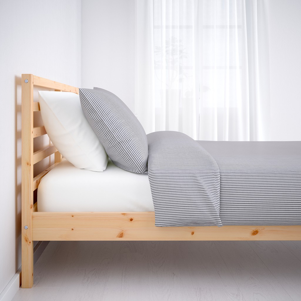 北歐工業風格IKEA宜家TARVA松木單人加大床框床架+luröy床底板條+HAFSLO單人加大床墊/二手/特$5500