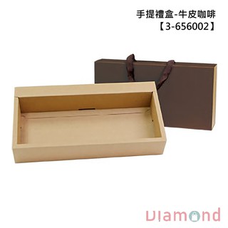 手提禮盒(大)-牛皮咖啡 10入 33.2x17.0x6.3cm【3-656002】