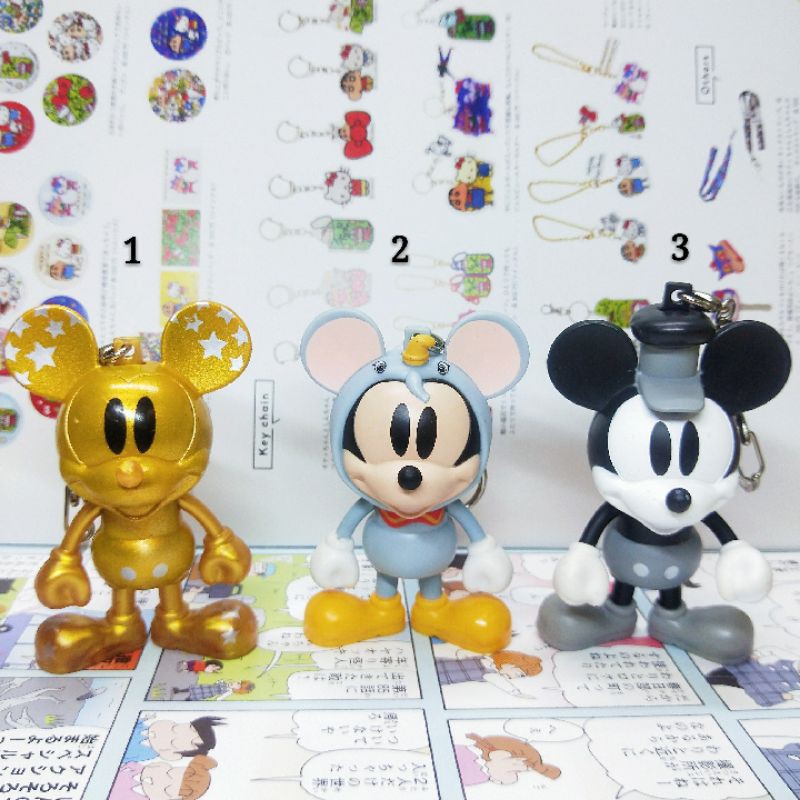 迪士尼 絕版 限定 米奇 米老鼠 變裝 小飛象 金色 黑白 復古 鑰匙圈 吊飾 掛飾 公仔 玩具 擺飾 收藏
