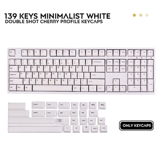 Pbt 鍵帽 139 鍵雙色櫻桃型材鍵適用於 Filco Cherry Ducky iKBC 機械遊戲鍵盤