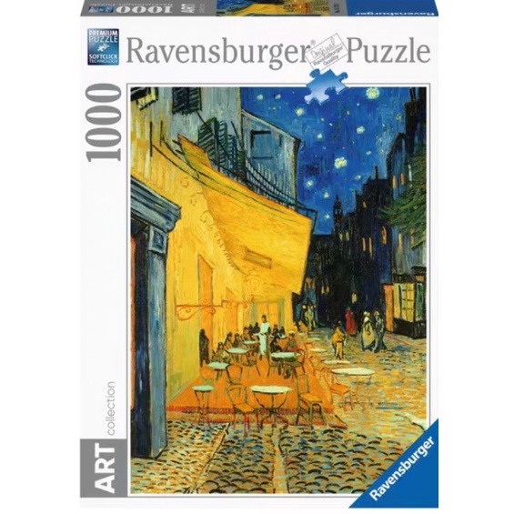 Ravensburger德國品牌 1000片拼圖 梵谷名畫 星空下的咖啡座