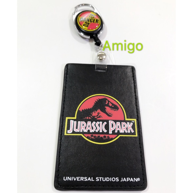 《朋友禮品》日本 大阪環球影城 侏羅紀公園 伸縮 票套 皮質 證件套 卡套 票卡套 卡夾 識別證 暴龍 恐龍