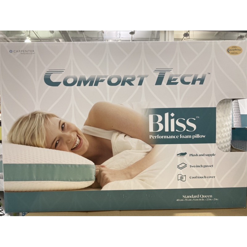 Comfort Tech 美國製彈性記憶綿支撐枕 尺寸:40X55公分-吉兒好市多代購