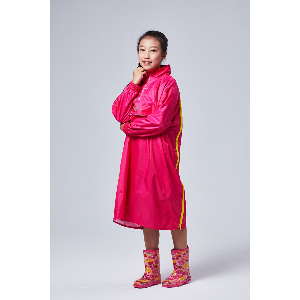 寶嘉尼 BAOGANI B10 兒童旅行者背包型雨衣 粉紅 一件式雨衣 兒童雨衣 背包雨衣 加寬雨衣 加大雨衣