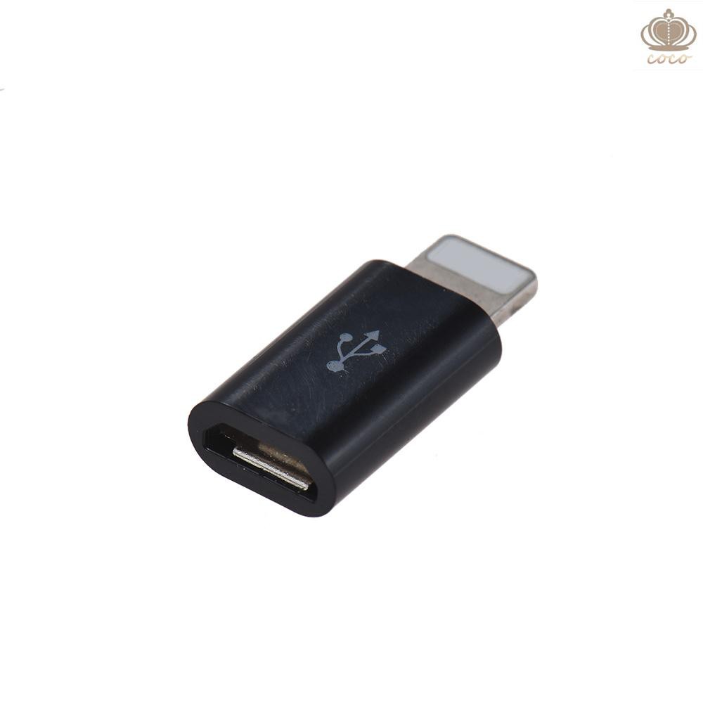 Coco Android Micro Usb女性至閃電男性同步數據轉換器充電適配器 適用於iphone 8 Plus 蝦皮購物