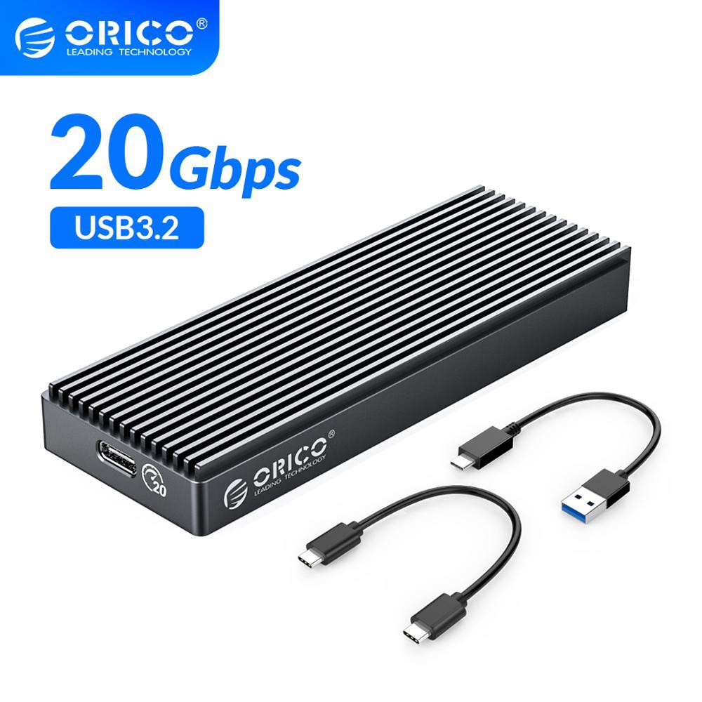 Orico 鋁製 M.2 NVME SSD 外殼 USB3.2 20GBPS M.2 NVME SSD 外殼 USB3.