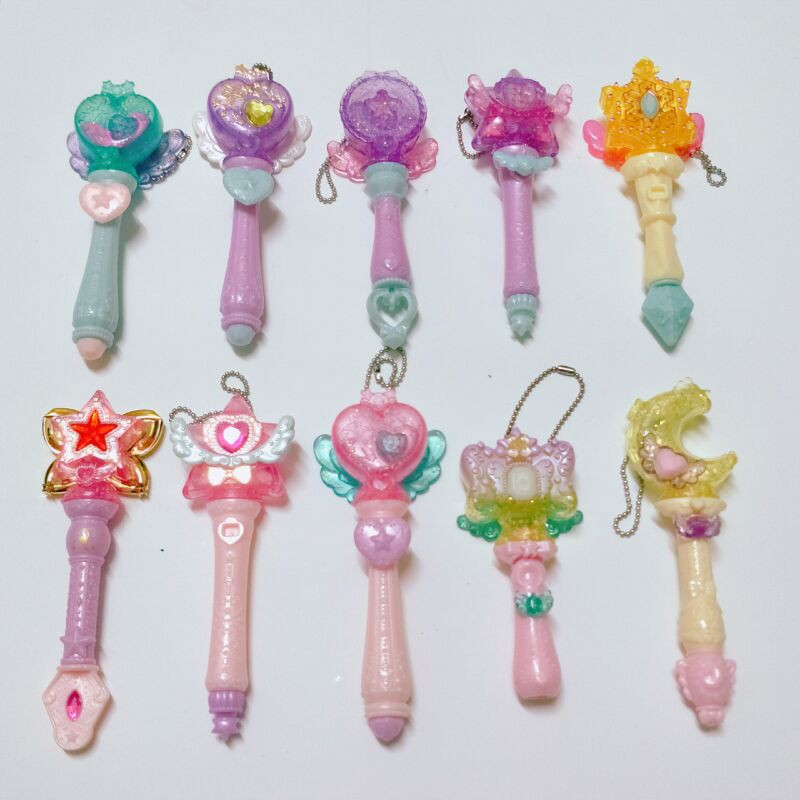特價💥 正版 日本購入 小型 魔法棒 吊飾 鑰匙圈 卡通 收藏 玩具 公主 變身器 光之美少女 美少女戰士 懷舊卡通禮物