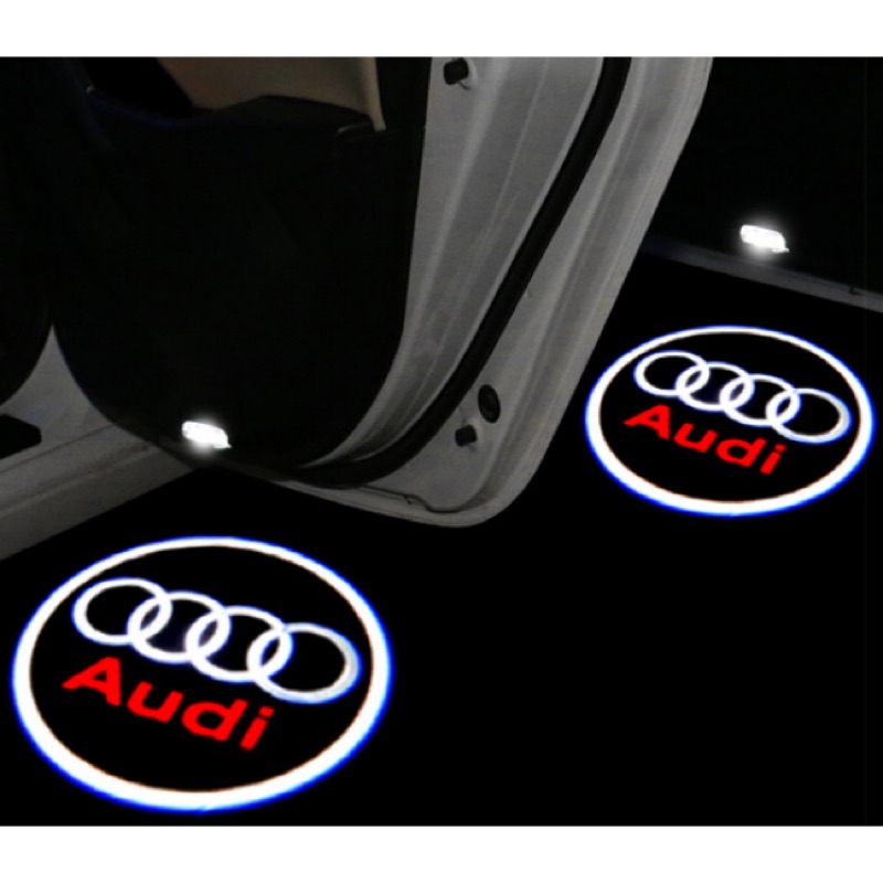 [一組裝] Audi 奧迪迎賓燈 專用車門LOGO燈 投影鐳射燈 汽車LED迎賓燈 奧迪轉車專用
