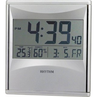 RHYTHM 日本麗聲數位電子液晶式溫.濕度顯示掛鐘/座鐘/鬧鐘三用
