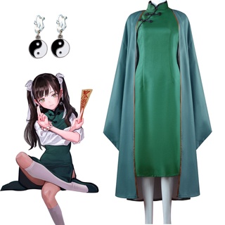 【西米格動漫】藥指cos服古風旗袍角色扮演綠盤扣衣服 民國風cosplay衣服