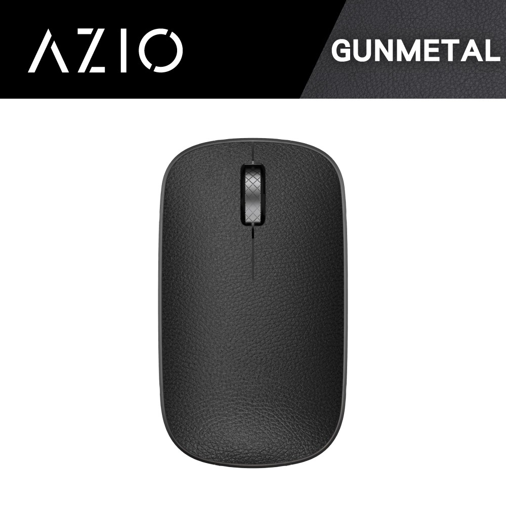 AZIO 原廠認證 RETRO R.C.M. GUNMETAL 無線藍牙復古牛皮滑鼠