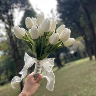★6971.手感鬱金香領證手捧花新娘結婚模擬花束假花韓式婚禮影樓拍照道具