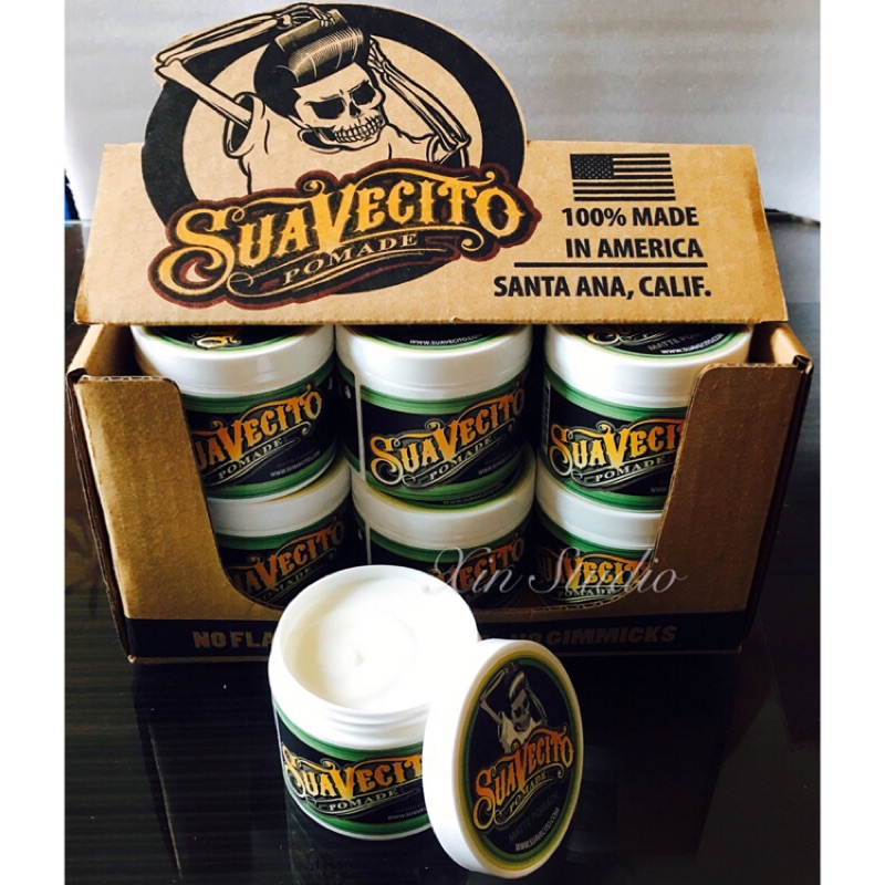 《開發票》買一送一支扁梳 含稅開發票 Suavecito Matte Pomade 無光澤強力定型 復古髮油 蠟骷髏頭