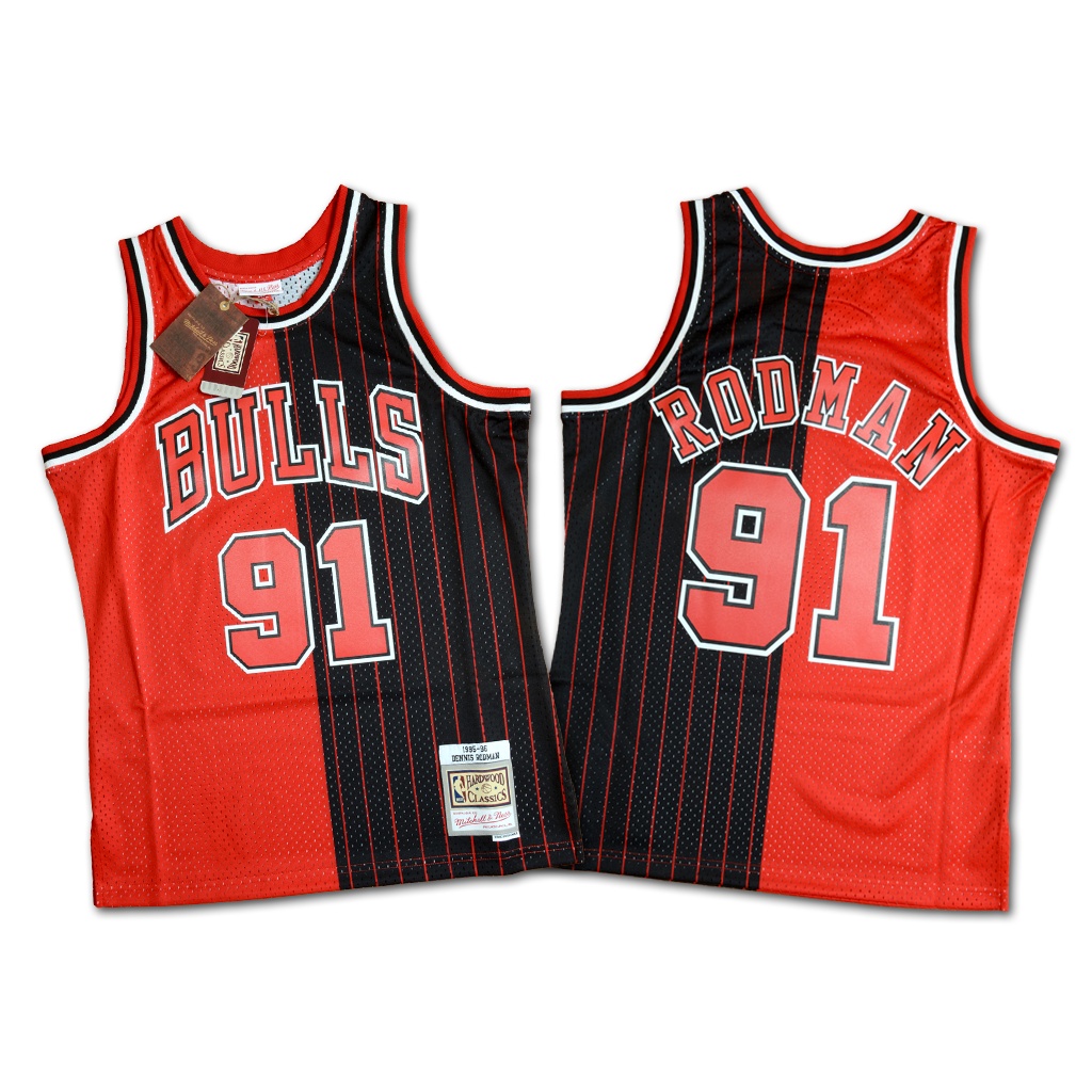 Mitchell &amp; Ness NBA 芝加哥公牛隊 Dennis Rodman Split Swingman 球衣