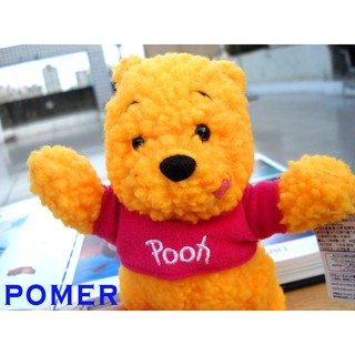☆POMER☆日本專用景品SEGA絕版正品 迪士尼 Winnie The Pooh 小熊維尼 維尼 捲捲毛桃紅衣娃娃玩偶