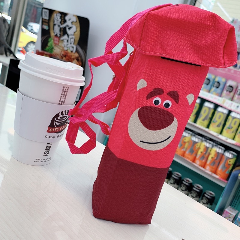 台灣授權迪士尼Disney玩具總動員熊抱哥飲料袋斜背袋雨傘收納袋