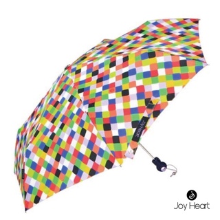 Joy Heart｜三折超細自動快乾晴雨傘-彩色方塊