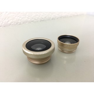 MOMAX X-Lens 3合1鏡頭組合(0.65度廣角、10X微距、180度魚眼)手機外接鏡頭組送收納盒-香檳金