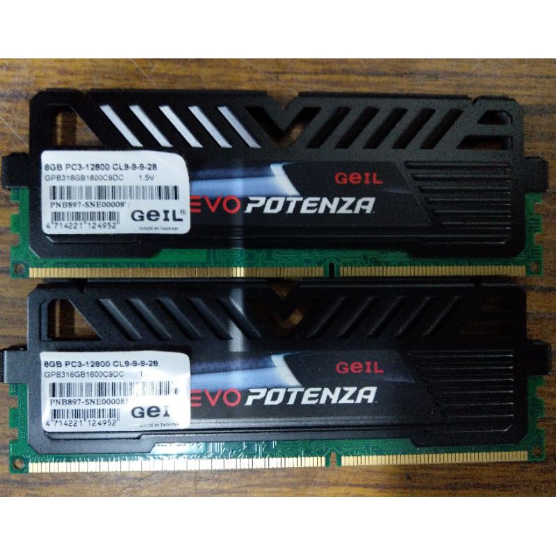 GeIL EVO POTENZA 16GB (2 x 8GB)一對兩隻 二手良品